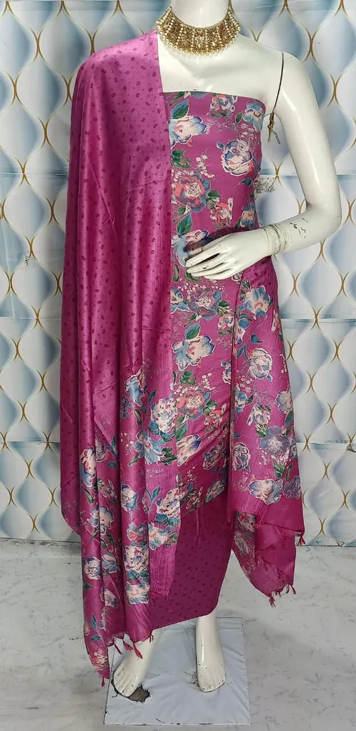 Elegant Katan Silk Full Suit – A Timeless Blend of Luxury and Tradition